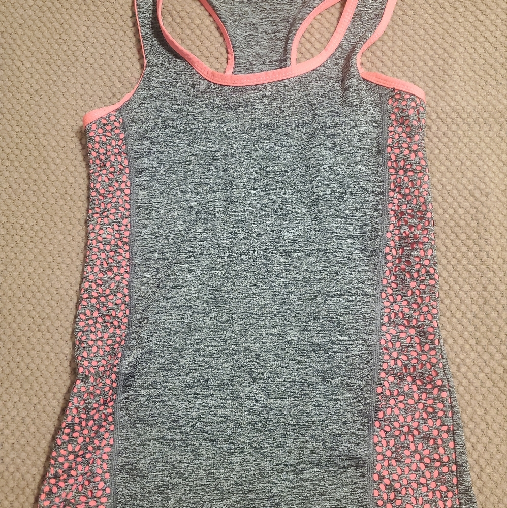 Grey and Coral Sport Tank